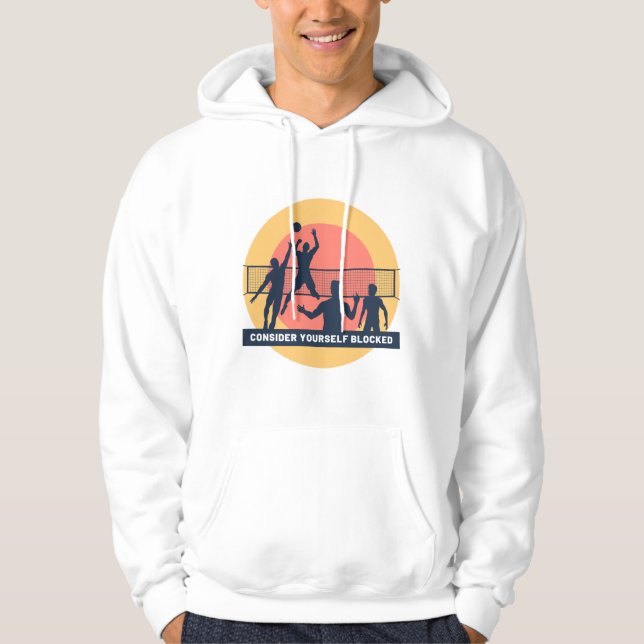 Sweat - shirt à capuche sportif de volley-ball (Devant)