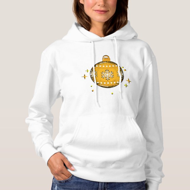 Sweat - shirt à capuche sweatshirt de Noël de coul (Devant)