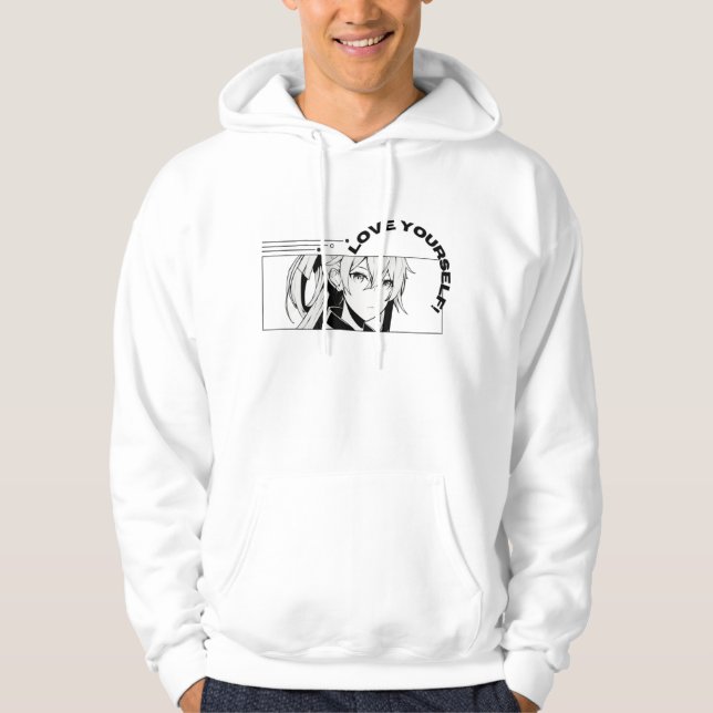 Sweat - shirt à capuche Unisex blanc classique - C (Devant)