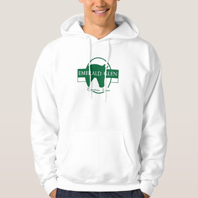 Sweat - shirt à capuche vert de gorge (Devant)