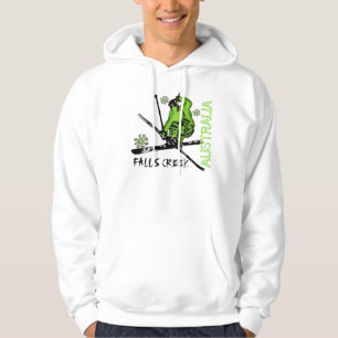 Sweat - shirt à capuche vert de types de skieur de