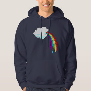 Sweat - shirt à capuche vomissant d'arc-en-ciel d