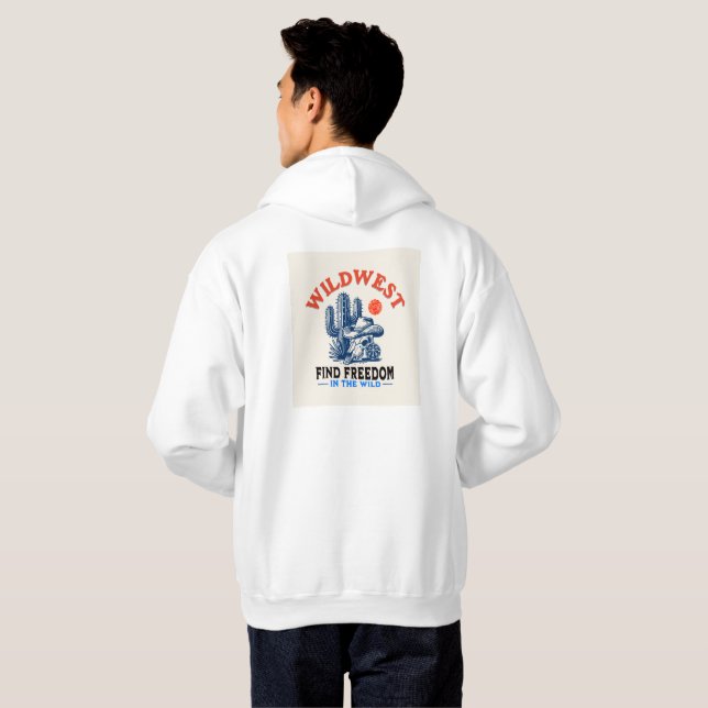 sweat - shirt à capuche "Wildwest Cactus" (Dos entier)