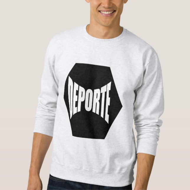 Sweat shirt cendre pour homme DEPORTE (Front)