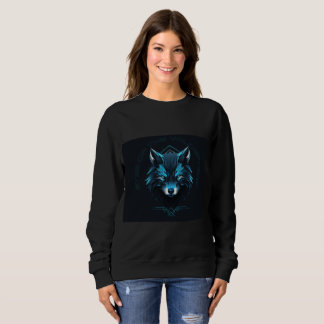 Sweat shirt with wolf design