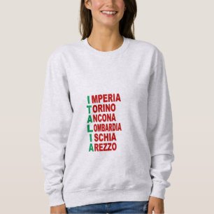 Sweat Shirt Women Cendre TOURISM ITALIA