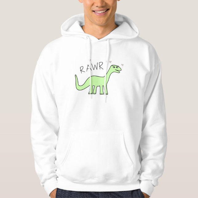 Sweat - shirts à capuche adultes de Bronto Rawr (Devant)