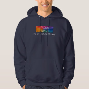 Sweat - shirts à capuche bleus de la marine mascul