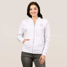 Sweat - shirts à capuche de femmes Nom Monogramme 
