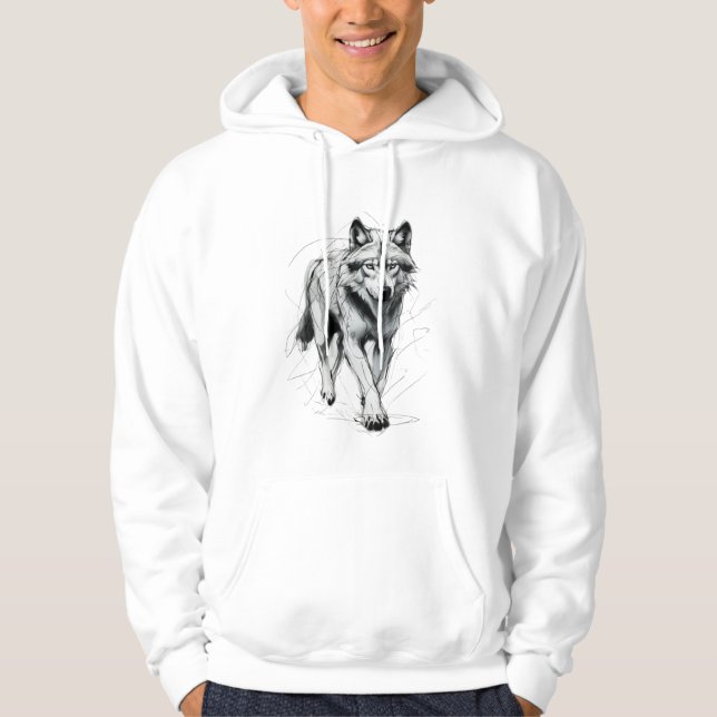 Sweat - shirts à capuche de loups sauvages (Devant)