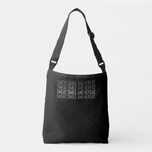 Sweat Smile Repeat Fitness Workout Motivation Crossbody Bag