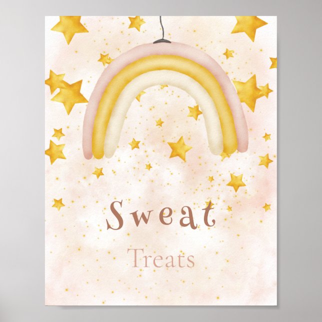 Sweat Treats Boho rainbow gold stars magic dust Poster (Front)