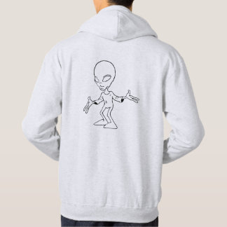 Sweat with hood with gray alien clearly hoodie