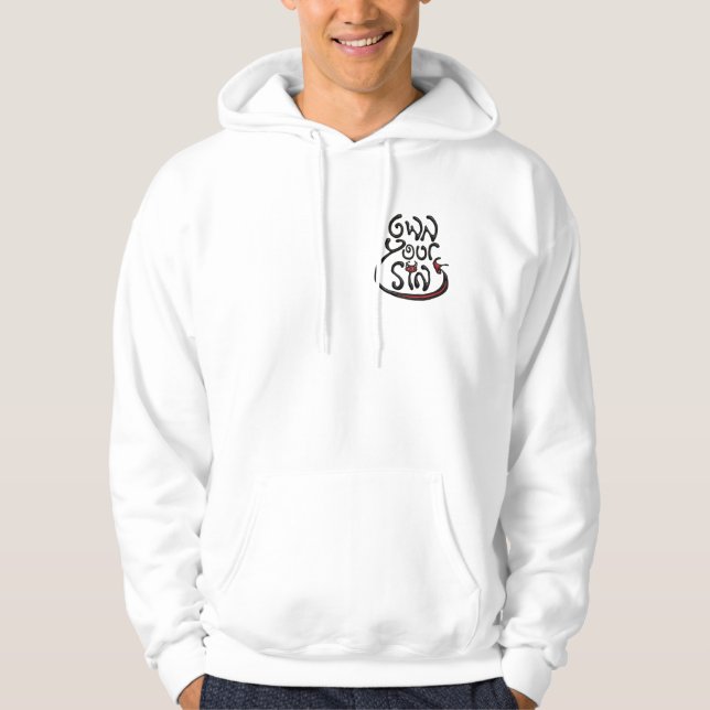 Sweat Your Sin Sloth Devil Hoodie (Front)