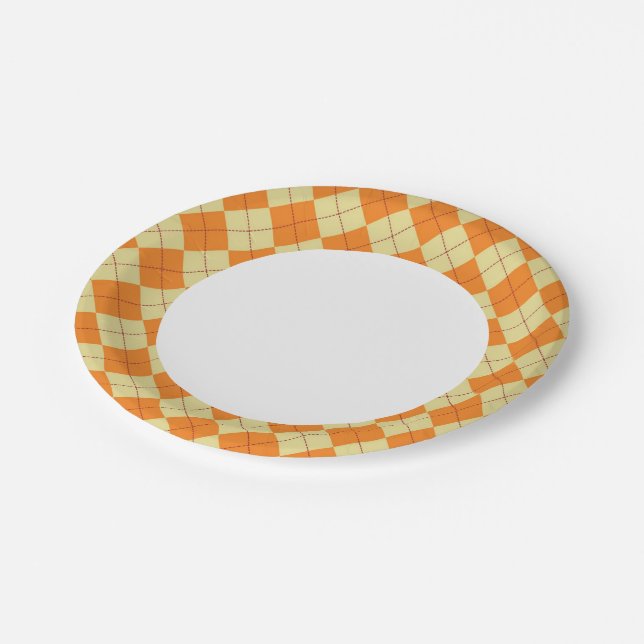 Sweater Background Paper Plate (Angled)