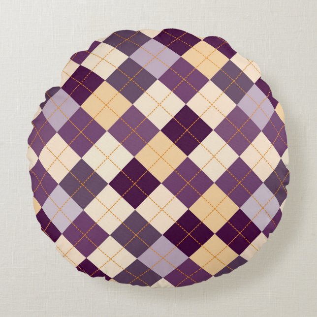 Sweater Background Round Pillow (Front)