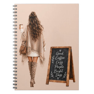 Sweater Coffee Cozy Pink Sweater Notebook