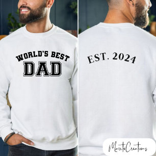 sweater for dad world's best dad, personalized 