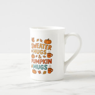 Sweater Hugs & Pumpkin Mugs Fall Typography 