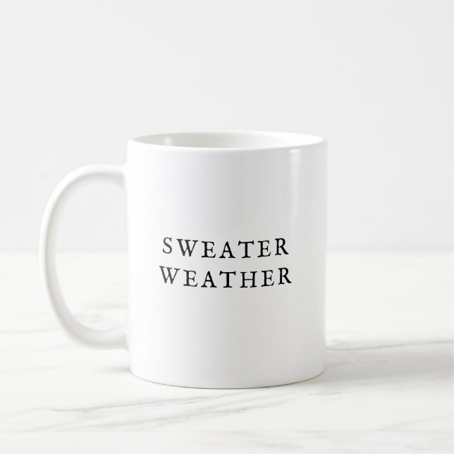 Sweater Météo Mug Automne Café Minimal (Gauche)