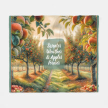 Sweater Weather & Apples Forever Fleece Blanket