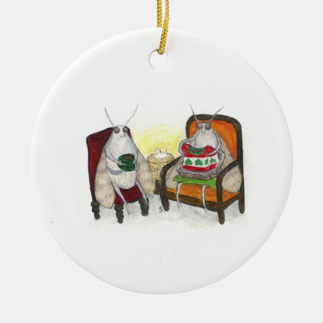 Sweater Weather Ceramic Ornament (Front)