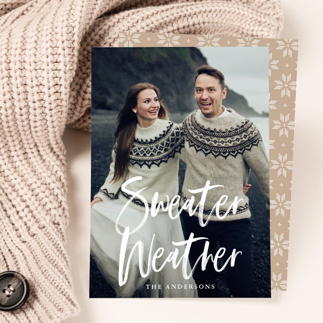 Sweater Weather Holiday Photo Card (Creator Uploaded)
