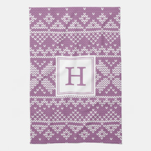 Sweater Weather   Monogram Holiday Kitchen Towel