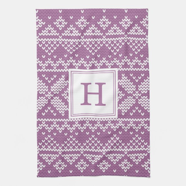 Sweater Weather | Monogram Holiday Kitchen Towel (Vertical)