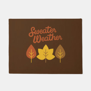 Sweater Weather Vintage Leaves Doormat