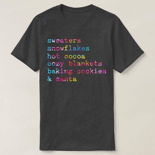 Sweaters Snowflakes Hot Cocoa Cozy Blankets Baking (Design Front)