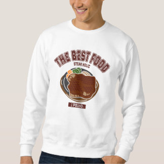 SWEATSHIRT 1ポンドステーキ （カレッジ風イラスト）