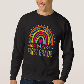 Sweatshirt 100 jours de léopard de première année arc-en-ciel
