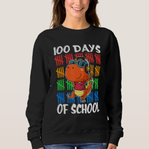 Sweatshirt 100 Jours D'École Dino T Rex Garçons Idée Pour Par