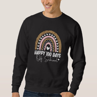 Sweatshirt 100 Jours D'école Enseignants Élèves Arc-en-ciel