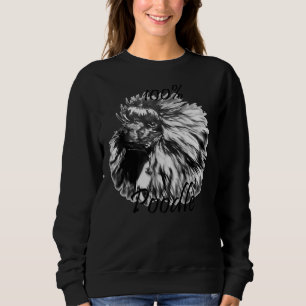 Sweatshirt 100 Poodle B& W