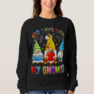 Sweatshirt 100E Jour De L'École Gnome Enseignants Étudiants 1