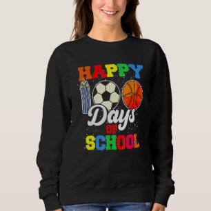 Sweatshirt 100e jour d'études Boys Girls Basketball 100 Days