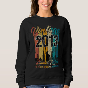 Sweatshirt 10 ans Vintage 2013 10ème anniversaire