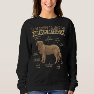 Sweatshirt 10 Raisons d'aimer Golden Retriever meilleur propr