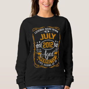Sweatshirt 10e Anniversaire Légendes Né En Juillet 2012 10 An