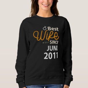 Sweatshirt 11ème anniversaire de Mariage Meilleure femme depu