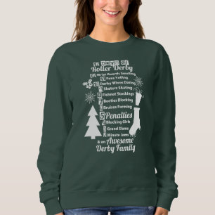 Sweatshirt 12 jours de Noël de Derby de rouleau, patinage de