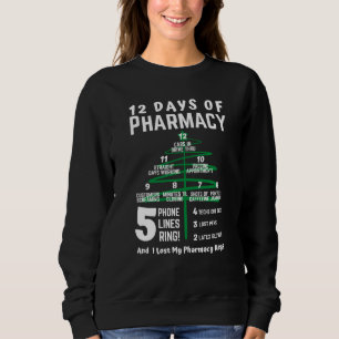 Sweatshirt 12 Jours De Pharmacie Arbre De Noël Arbre De Noël 