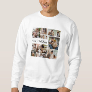 Sweatshirt 12 Photo Collage Meilleur Papa Jamais Hommes  