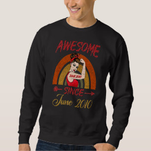 Sweatshirt 12e anniversaire Reine stupéfait depuis Juin 2010