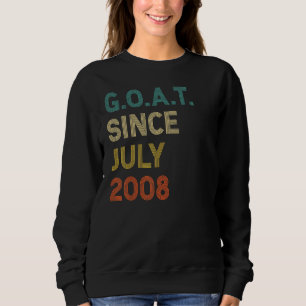 Sweatshirt 14e anniversaire 14 ans chèvre depuis juillet 2008