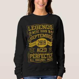 Sweatshirt 14ème Anniversaire Légendes Sont Nées En Septembre
