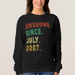 Sweatshirt 15 ans Awesome depuis Juillet 2007 15e anniversair