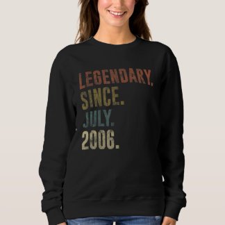 Sweatshirt 16e anniversaire Légende Vintage depuis juillet 20